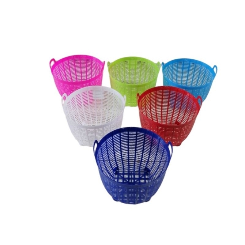 เข่งจิ๋ว26*18.5cm.  เข่งพลาสติก แพ็ค4ใบ/สีดำ10ใบ