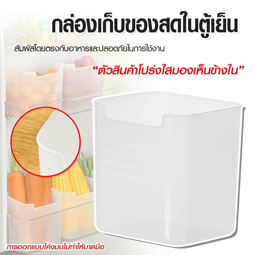Megahouse กล่องเก็บของประตูด้านในตู้เย็น กล่องที่จัดเก็บในตู้เย็น หรับประตูด้านข้าง กล่องพลาสติกเก็บผักและผลไม้ No.Y1790