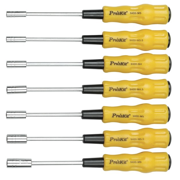 Pro'sKit  ชุดหัวบล็อคหกเหลี่ยม 7ชิ้น ชุดไดร์เวอร์น็อตหกเลี่ยม 7ชิ้น7Pcs Electronic Hex Nut Driver Se