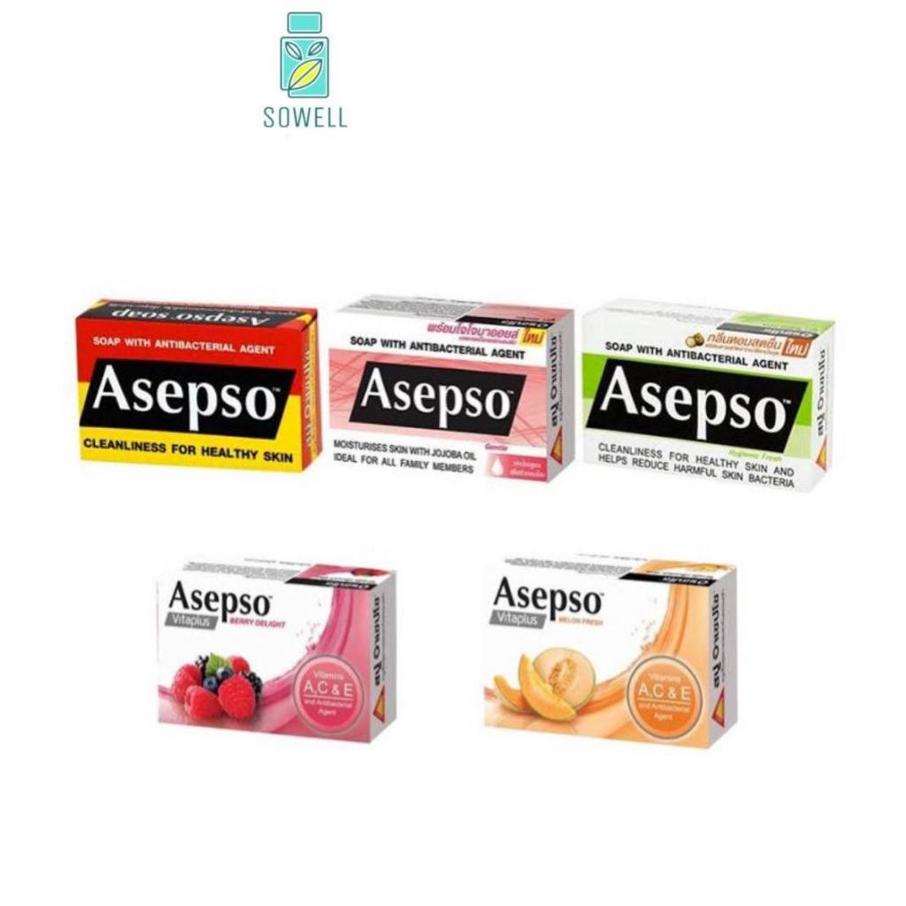 Asepso Vitaplus อาเซปโซ สบู่ก้อน สบู่อนามัย ลดแบคทีเรีย สิว ผดผื่น กลิ่นกาย บำรุงผิว