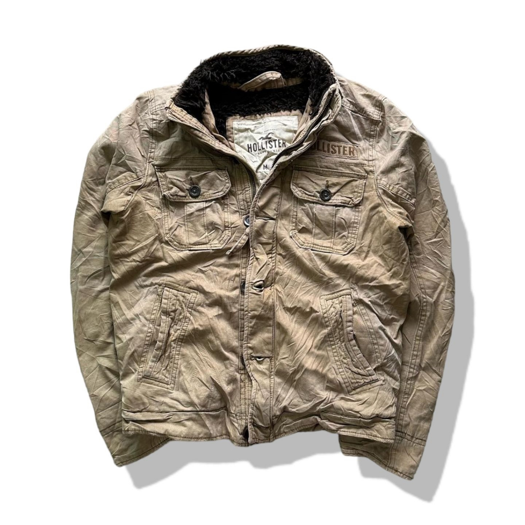 Hollister Khaki Brown Carpinteria Jacket รอบอก 46”