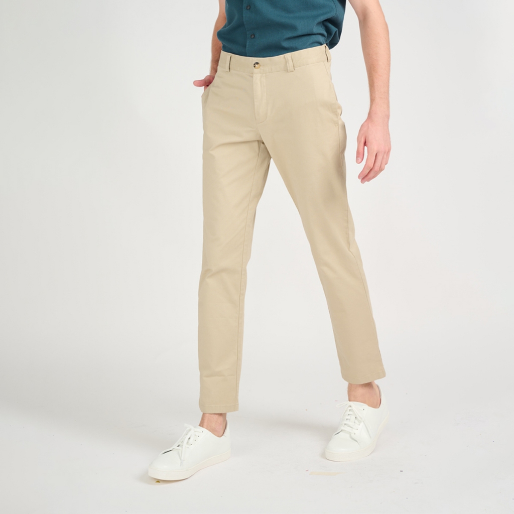 Khaki Bros. - คาคิบรอส - URBAN PANTS - กางเกงชิโน่ ทรง Tapered Cropped - KM23B003