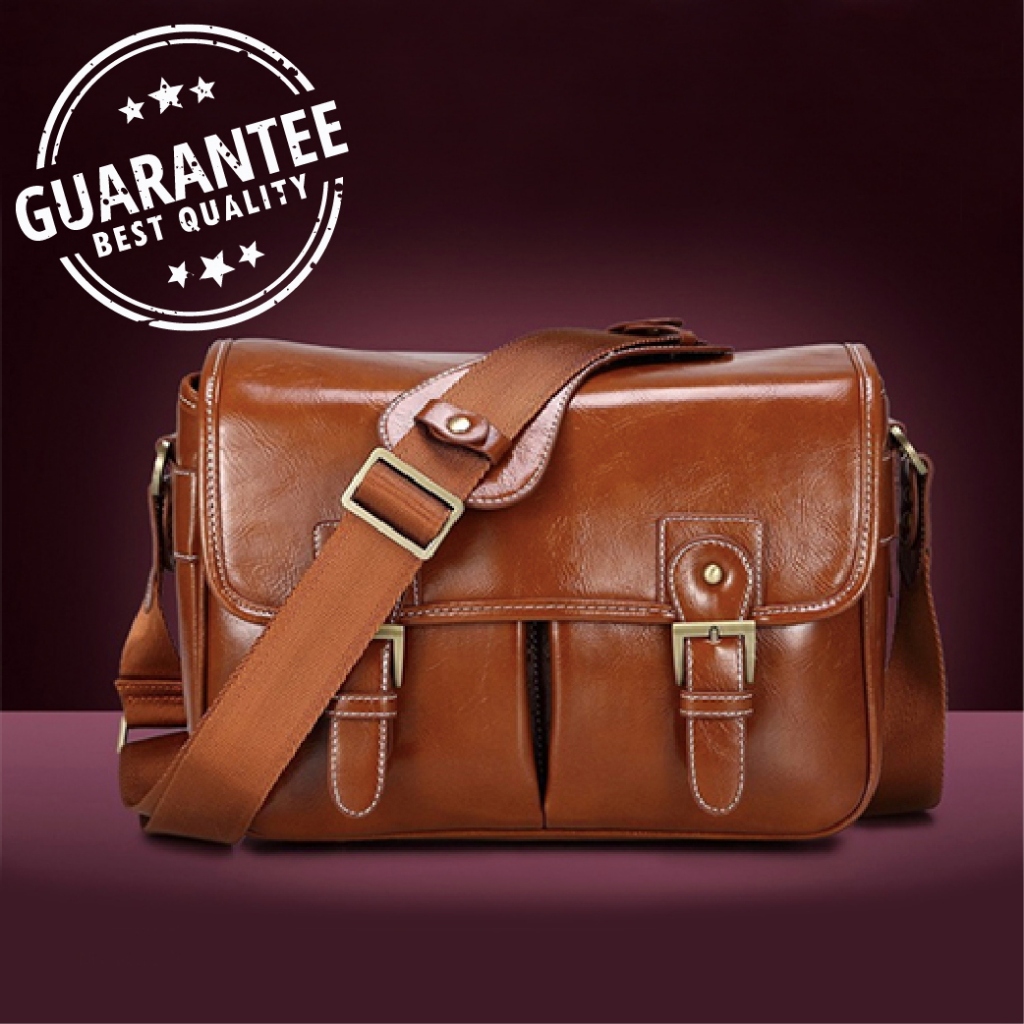 กระเป๋ากล้องหนัง Leather camera bag vintage Dslr Mirrorless เคสและกระเป๋ากล้อง Canon Nikon Leica