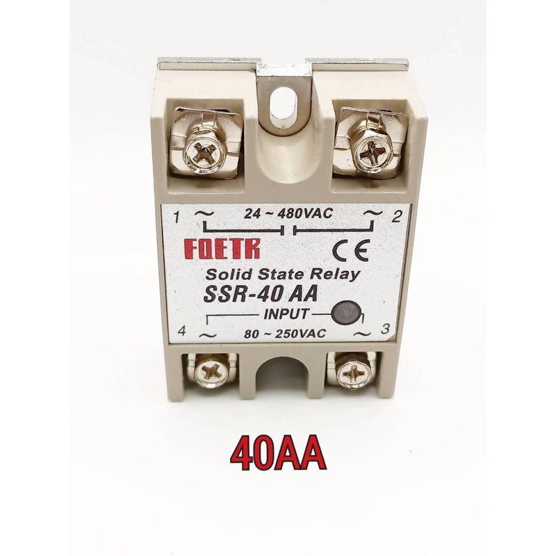 40DA Solid state relay SSR-40 AA โซลิตสเตตรีเลย์ AC-AC พรัอมฝาครอบdc-  dc