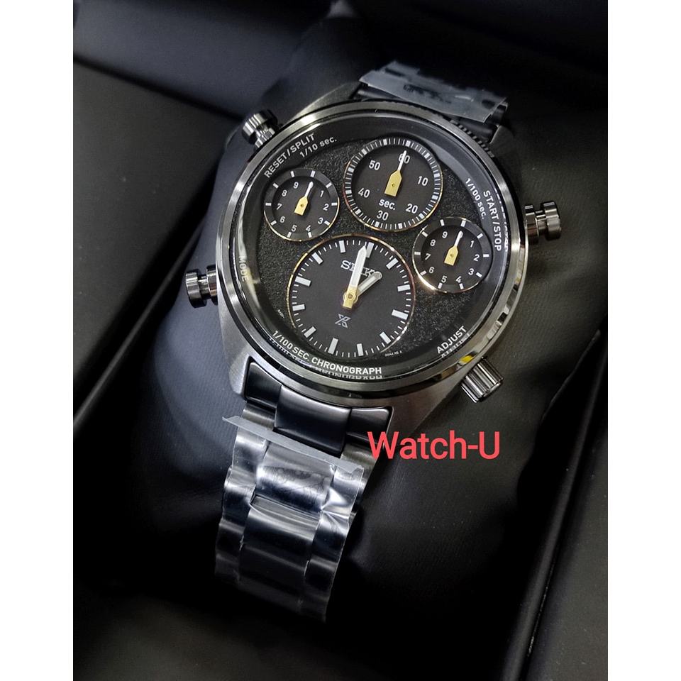 Seiko  Prospex Speedtimer 1/100 Sec Solar Chronograph รหัส SFJ007P1 SFJ007P SFJ007