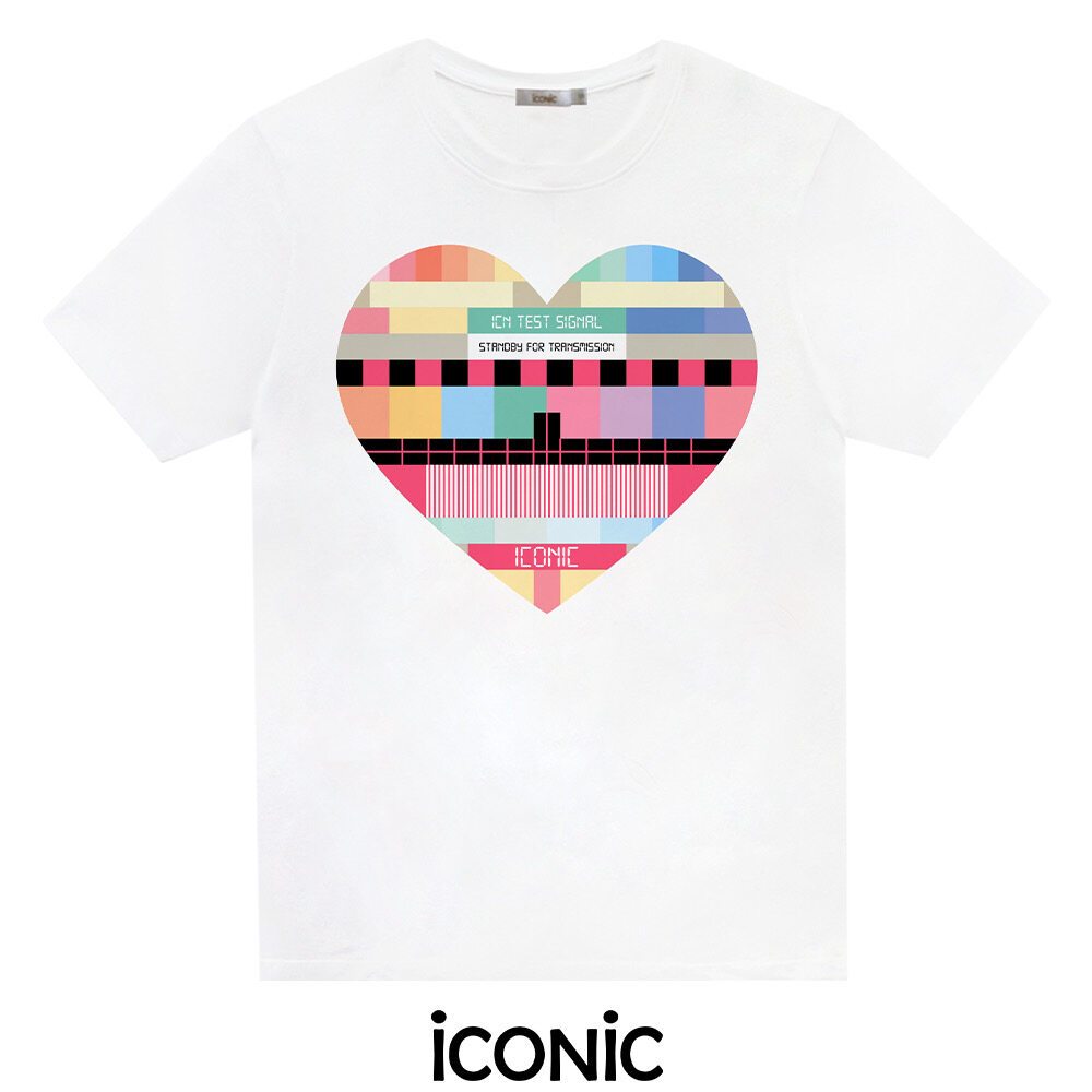 iCONiC PASTEL HEART TV T-SHIRT เสื้อยืด พิมพ์ลาย ทีวี สีพาสเทล