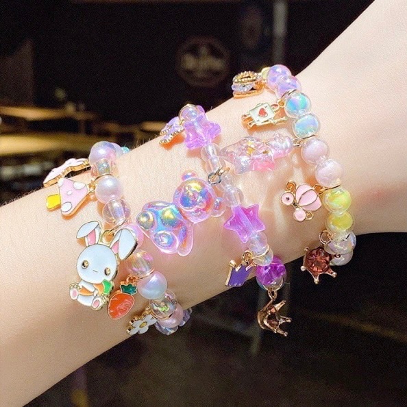 สร้อยข้อมือเด็ก สร้อยข้อมือเด็กมีจี้ห้อย กำไลเด็ก สร้อยข้อมือลูกปัด กำไลเจ้าหญิง เครื่องประดับเด็ก