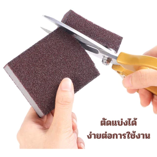 ฟองน้ำขัดหม้อ สีน้ำตาล ล้างสนิม ขัดกระทะ ทำความสะอาด นาโน 1 ชิ้น อุปกรณ์ทำความสะอาดหม้อ ขจัดคราบสนิม