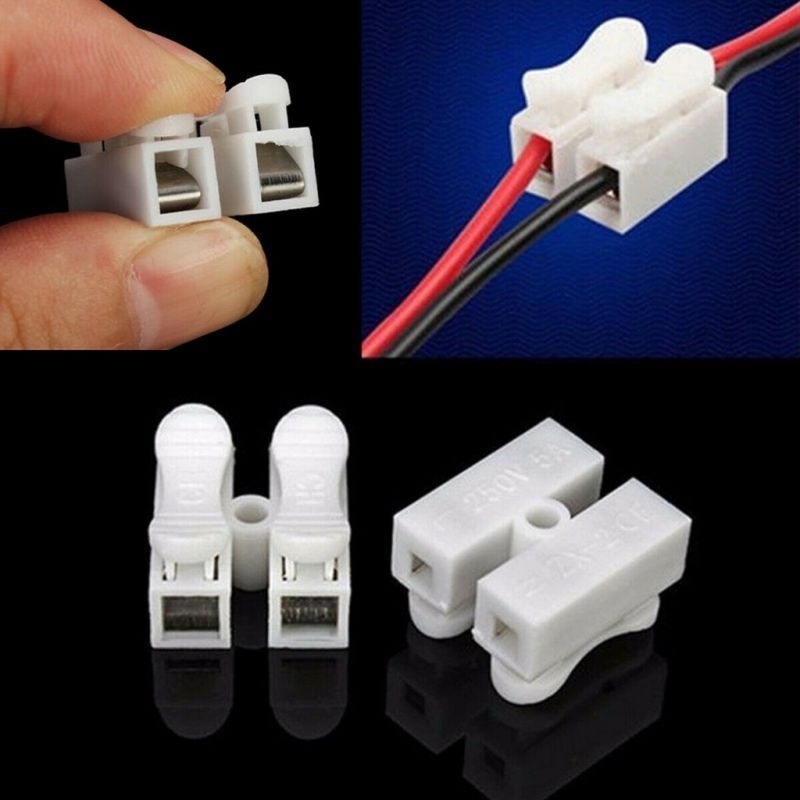 (2 / 10 / 50 ตัว) กิ๊บ ตัวเชื่อม สายไฟ ต่อ สายไฟ แบบหนีบ ใช้กับสายไฟ 1-6 Sq mm. 6A 220V