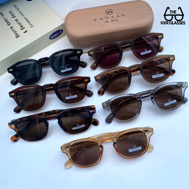 CANAAN แว่นกันแบรนด์แท้ Style vintage S5287 ป้องกันแสงแดด ชายหญิงใส่ได้ (มีปลายทาง)