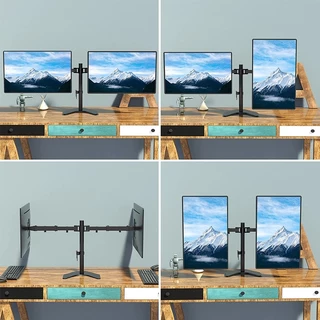 ขาตั้งจอคอม 17-32นิ้ว แต่งโต๊ะคอม Monitor Stand Arm 2-9kgแขนอะลูมิเนียมคู่ ขาตั้งโต๊ะแล็ปท็อป