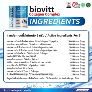 [ผิวเด้งใส] biovitt Collagen Complex ไบโอวิต คอลลาเจน 5 ชนิด ตัวเดียวได้ครบ กระดูก ผิว ผม เล็บ