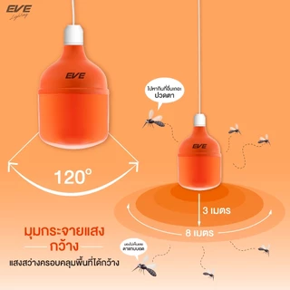 หลอดไฟไล่ยุง แอลอีดี LED ขนาด 30W แสงสีส้มแดง ShopBulb Anti Mosquito ขั้วเกลียว E27