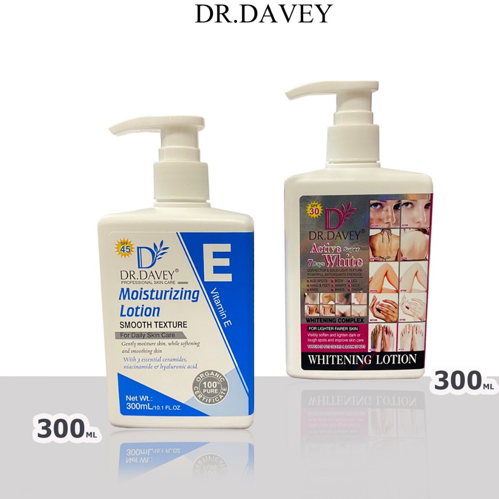 Dr.Davey Moisturizing Lotion Smooth Texture Spf45 / Active Super 7day White Whitening Lotion 300ml