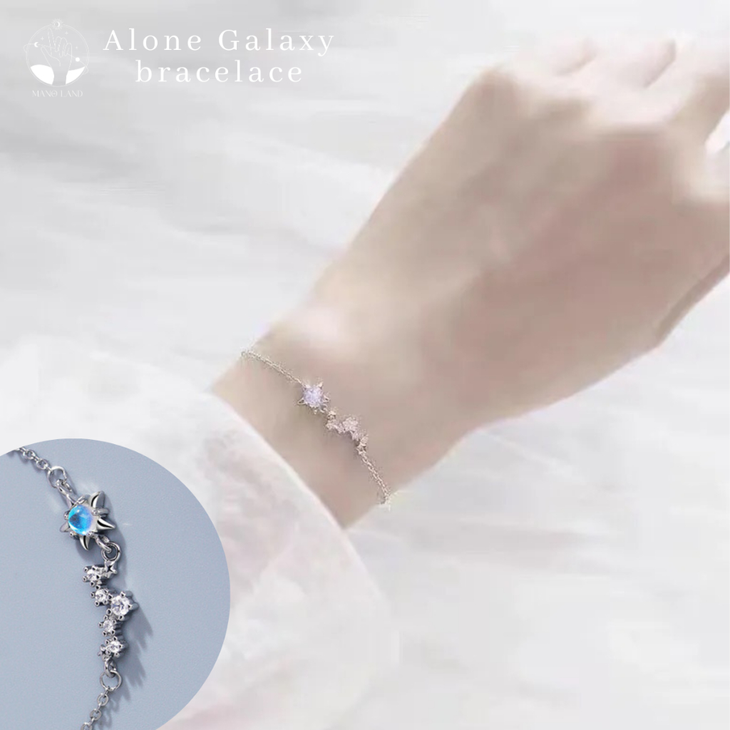 MNL Alone Galaxy สร้อยข้อมือดาว สร้อยคู่รักความหมายดี เครื่องประดับแฟชั่น เงินแท้ ไม่ลอกดำ สไตล์มินิมอล เกาหลี ของขวัญ