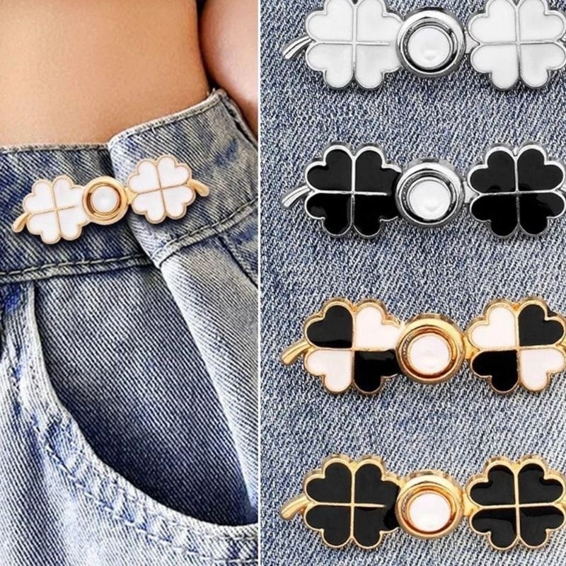 HOK06 ตะขอร่นกางเกงรูปใบโคลเวอร์พร้อมส่งในไทย เก็บโค้ดส่งฟรี - รูปที่ 2