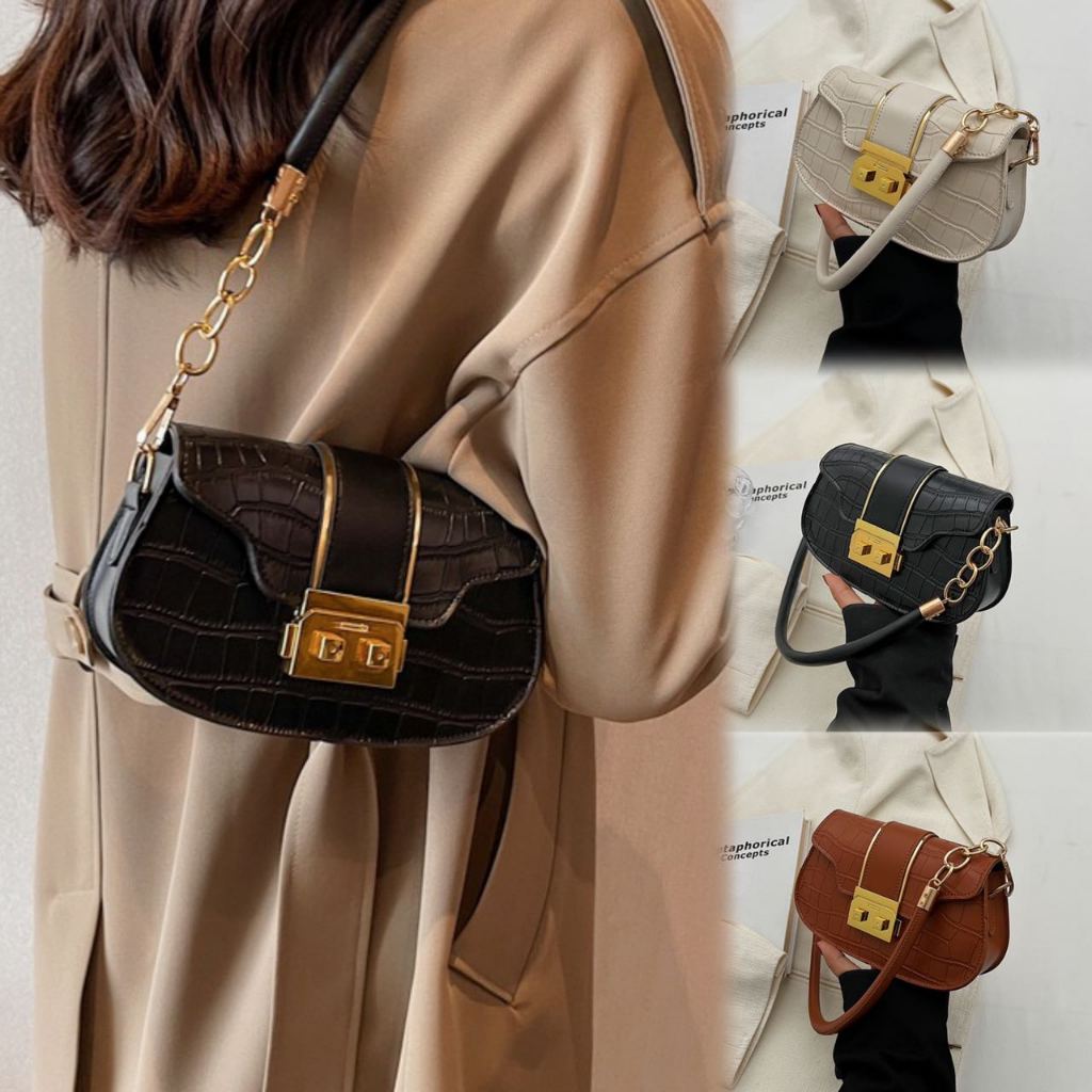 กระเป๋าสะพายข้างมี 3 สีให้เลือกหนัง pu -ihappy shop