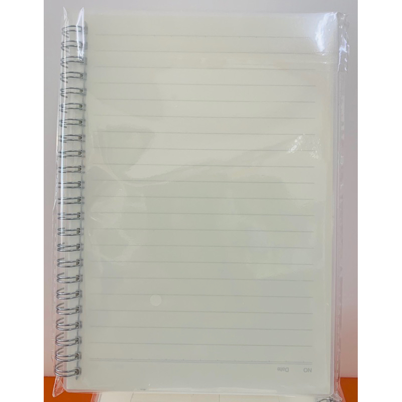 สมุดริมลวด ปกขุ่น A5 มีเส้น รุ่น A5-001