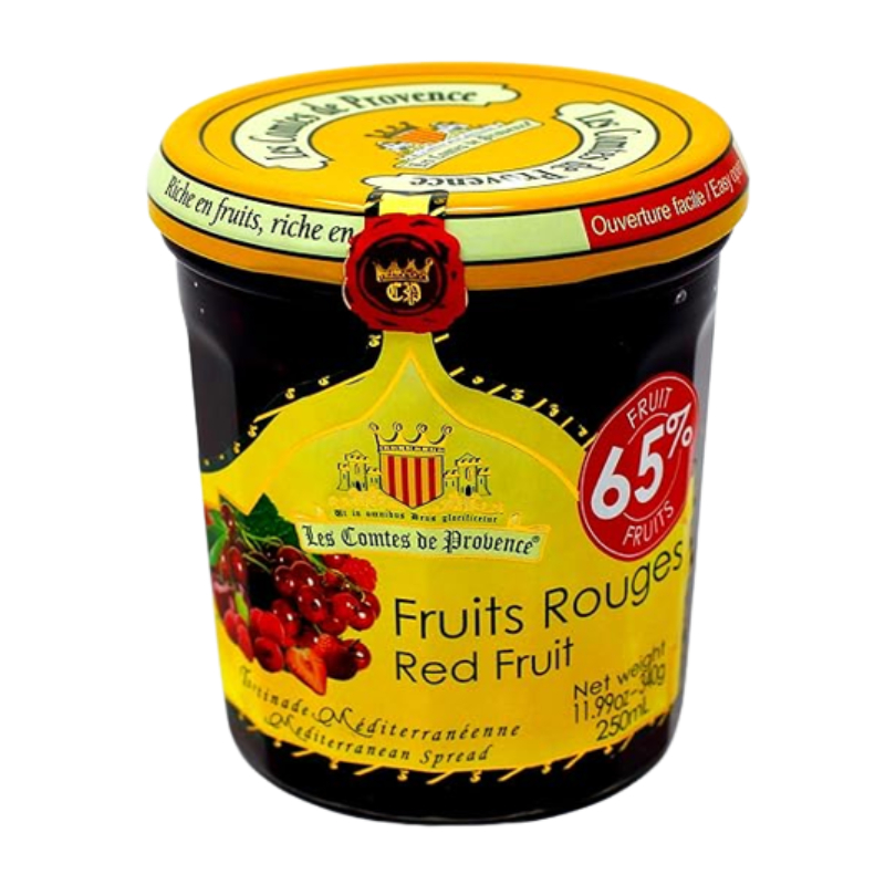 คอมเต เดอ โพรวองซ์ แยมผลไม้รวมสีแดง 65% 340 กรัม - Red Fruit (Fruit Rouges) Jam 65% Fruit 340g Comtes de Provence