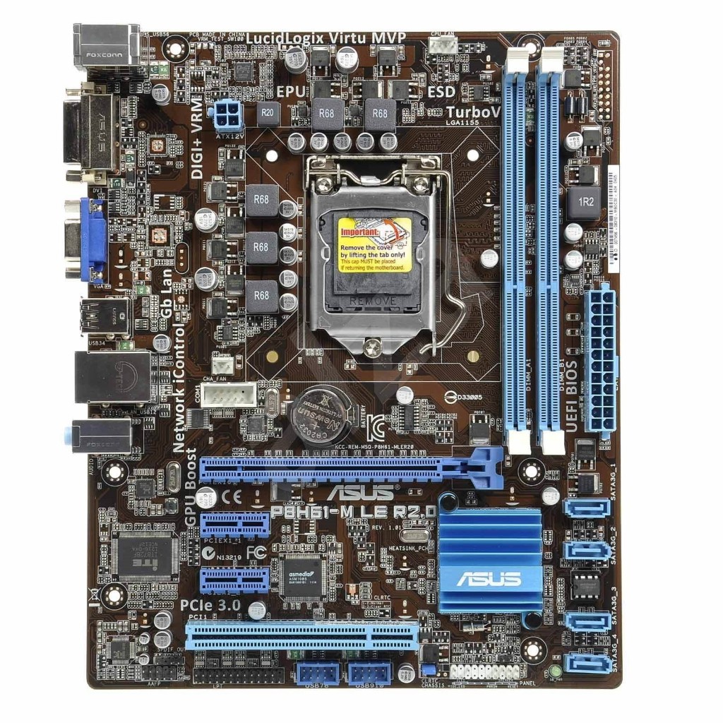 เมนบอร์ด Socket 1155 Asus P8H61-M LE R2.0 ( Intel 2nd Gen 3rd Gen) มือสองสภาพใหม่