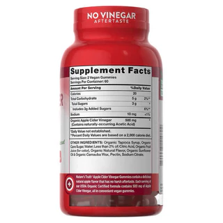 🆕(Exp.06/2027) พร้อมส่ง🔥Nature's Truth Organic Apple Cider Vinegar 120 Gummies เยลลี่ แอปเปิ้ลไซเดอร์ 120 เม็ด