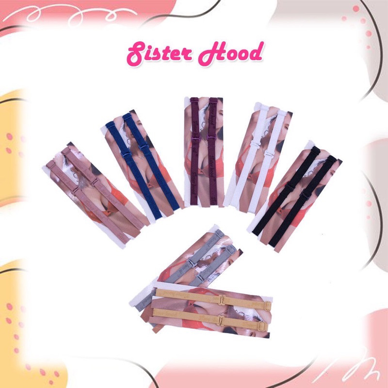 สายเสื้อในผ้าLogo Sisterhood ขนาดกลางกลาง สายใส