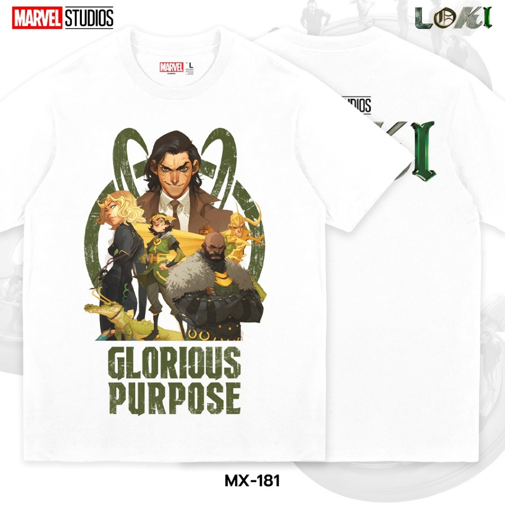 Power 7 Shop เสื้อยืดการ์ตูน มาร์เวล LOKI ลิขสิทธ์แท้ MARVEL COMICS  T-SHIRTS (MX-181)