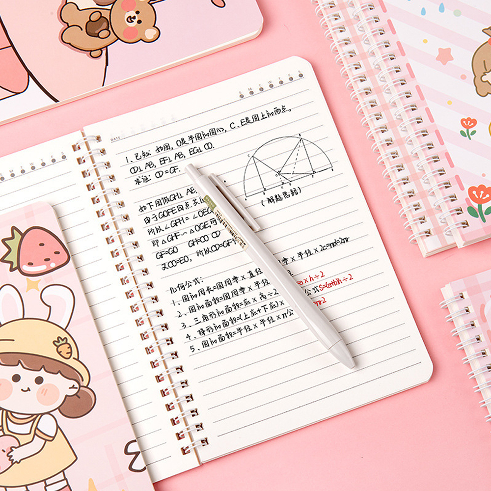 LIVITS สมุดโน๊ตสันห่วง สมุดจดบันทึก สมุดลายการ์ตูน จดไดอารี่ (สุ่มลาย)อุปกรณ์การเรียน พกพาง่าย - รูปที่ 2