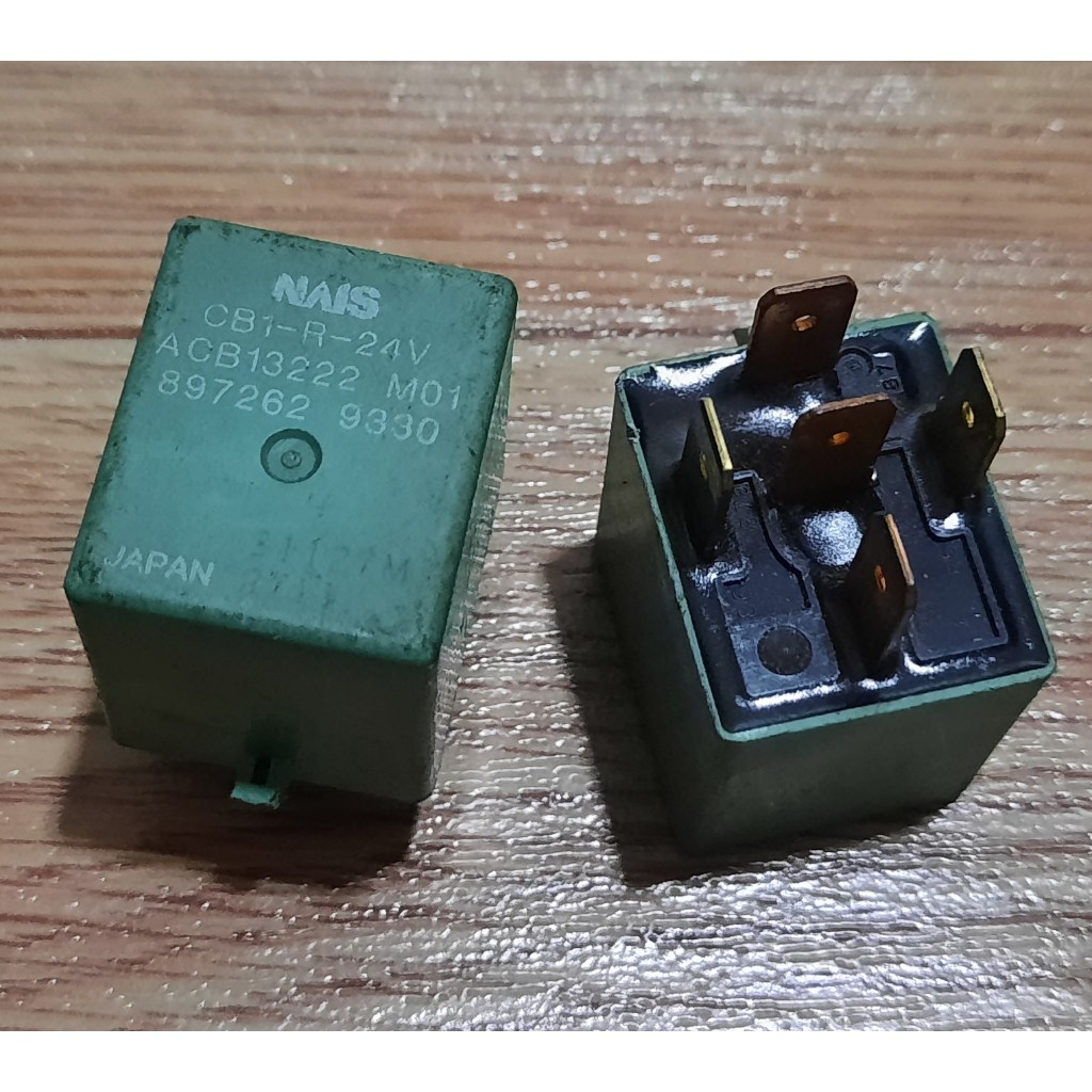 Relay ACB13222 M01 NAIS 24V มือสอง แท้งานเชียงกง เทสทุกตัว รีเลย์ 5 ขา Isuzu และรถบรรทุก ขนาดใหญ๋ Made in Japan