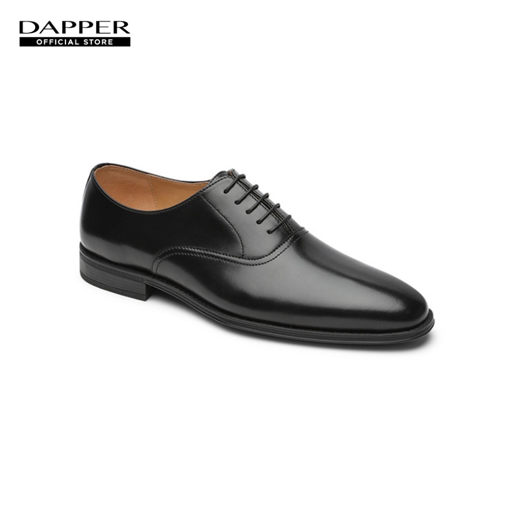 DAPPER รองเท้าหนัง แบบผูกเชือก Hi-Shine Classic Oxford Shoes สีดำ (HBKB1/675OX1)