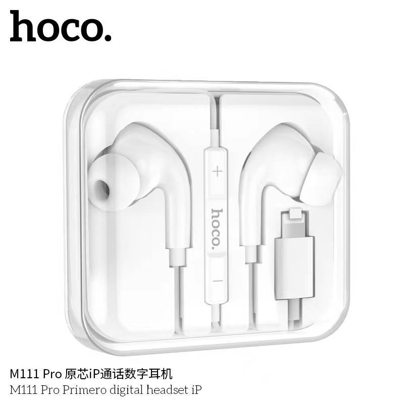 Hoco M111 หูฟัง ไมค์ในตัว รองรับ iOS Phone / Pad ไม่ต้องเชื่อมบลูทูธ มีปุ่มคอนโทรล เพิ่ม-ลดเสียง รับสาย-วางสาย hc3