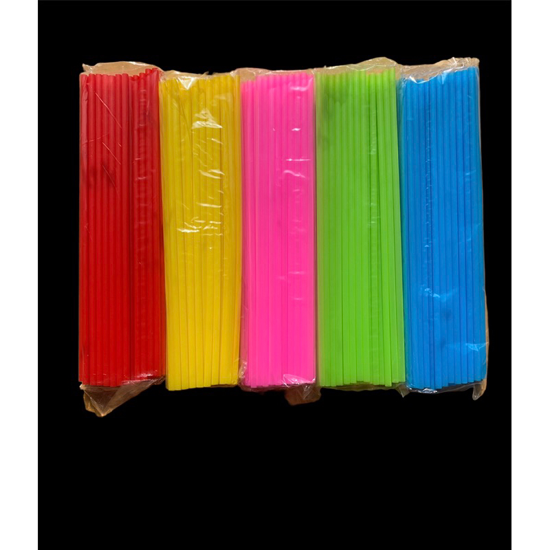 หลอดดูดน้ำพลาสติก แบบยาวพิเศษ ขนาดยาว 33 cm หลอดน้ำ คละสี - รูปที่ 2