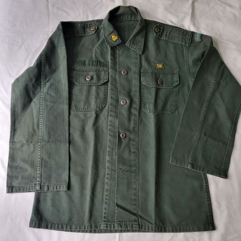 มือสอง Soilder T Shirt เสื้อ รด รักษาดินแดน เสื้อยืดรองในทหาร นักศึกษาวิชาทหาร คอกลม เขาชนไก่ ราคา ถูกที่สุด ดีลบีเคเค แกลเลอรีภาพที่ 3