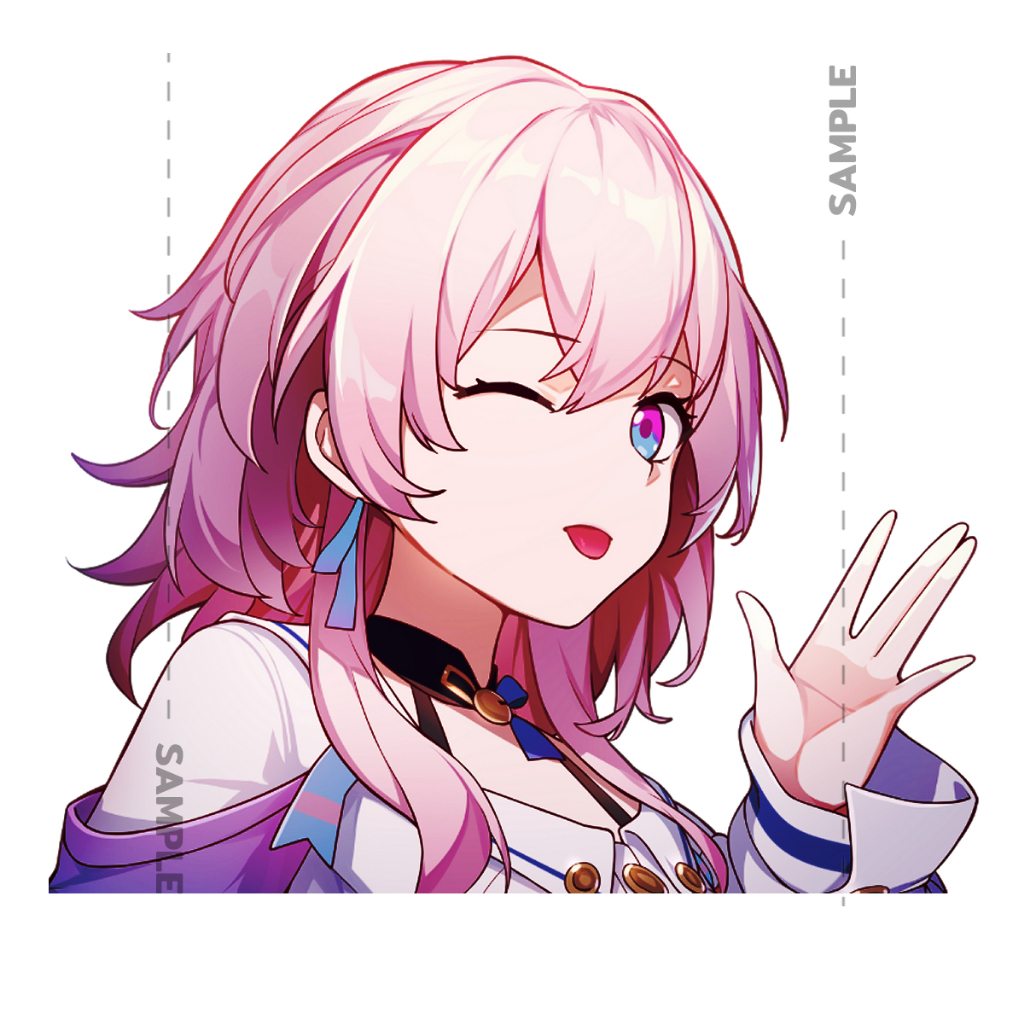 March 7th Honkai Star Rail สติ๊กเกอร์ 2 แผ่น Honkai Star Rail Stickers น้องมีนา Star Rail