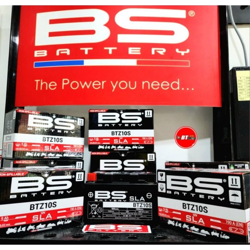 BS Battery SLA BTZ10S (FA) ไม่ต้องเติมน้ำกรด เพียงเเค่ติดตั้งเเล้วสตาร์ทใช้งาน รับประกัน 18 เดือน