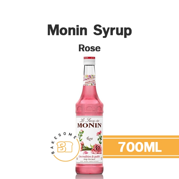 Monin Syrup Rose โมนิน ไซรัป กุหลาบ โมแนง ไซรัป น้ำเชื่อม โมนิน 700ML