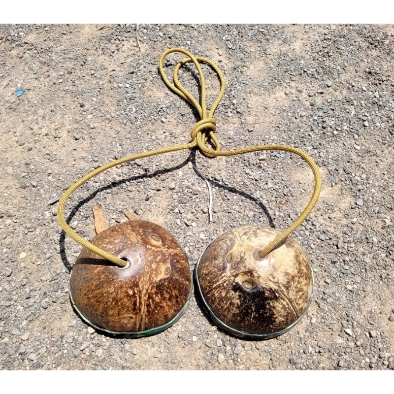 《พร้อมส่ง》กะลาเหยียบ เดินกะลา (เชือกคละสี)