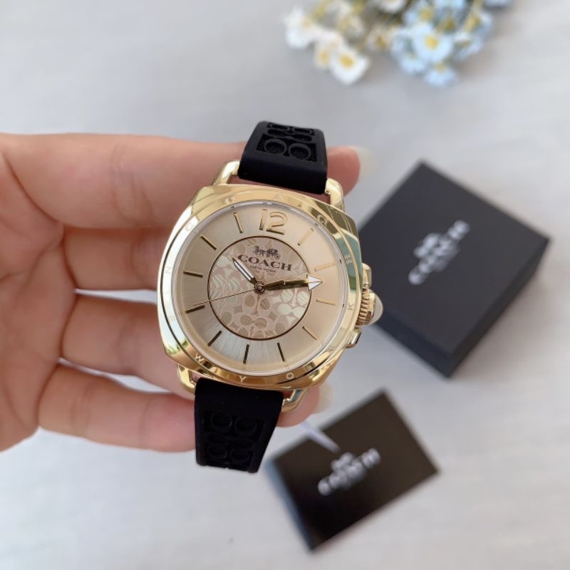 🕰️นาฬิกาข้อมือผู้หญิง สายซิลิโคนมีหลายสีค่ะ 🕰️🕰️New Coach Ladies Boyfriend❤️💚🖤