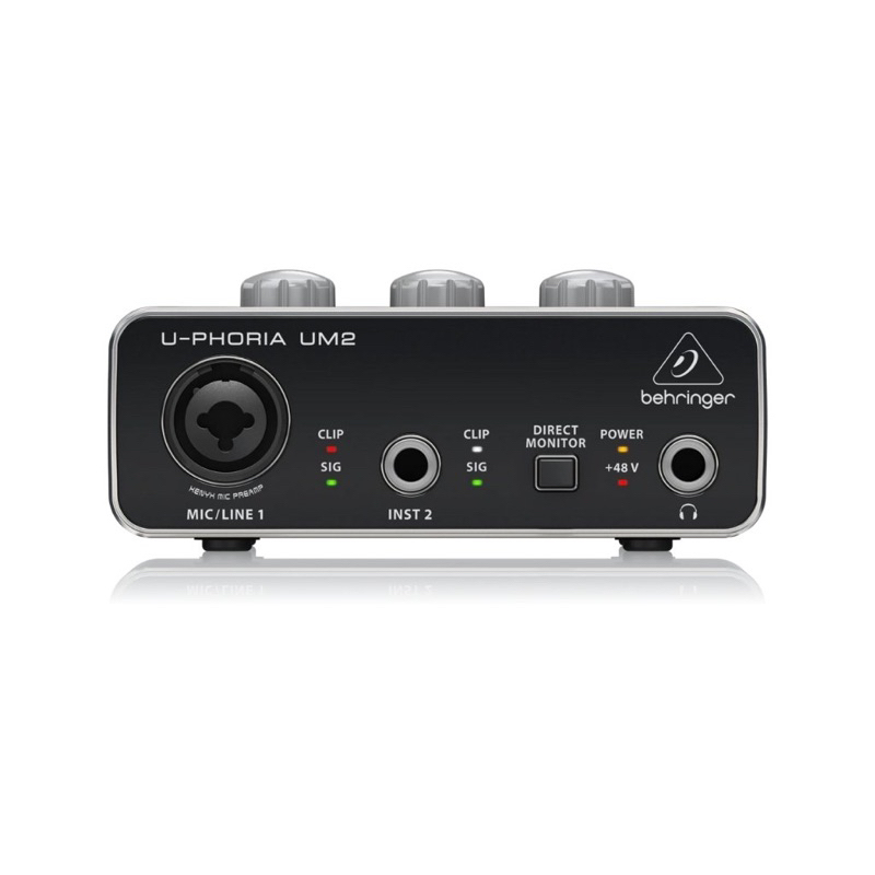 ออดิโอ อินเตอร์เฟส  BEHRINGER UM2 USB Audiophile 2x2 USB Audio Interface with XENYX Mic Preamplifier