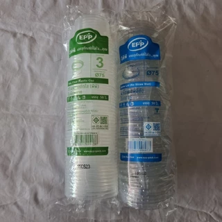 ถ้วย 3 oz PPN เนื้อแข็ง ใช้คู่ฝาเรียบ / โดม ไม่เจาะรู​ EPP​ ปาก75​ ใช้บรรจุอาหาร น้ำจิ้ม น้ำสลัด