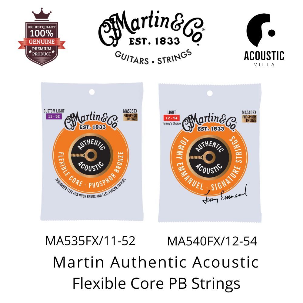 สายกีตาร์โปร่ง Martin Authentic Acoustic Marquis Silked Phosphor Bronze Strings