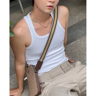 เสื้อกล้ามBasictanktopทรงคอเหลี่ยม