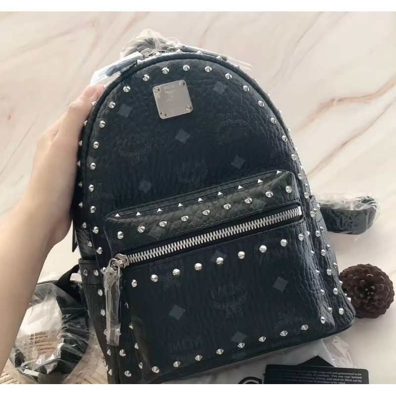 🎒เป้ mcm stark side studs mini backpack ของแท้💯% ส่งฟรี📦🚚
