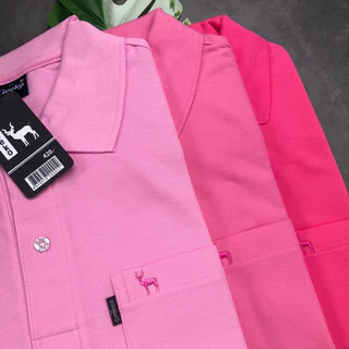เสื้อโปโลสีชมพู Geeko ตรากวางผู้หญิง-ผู้ชาย ผ้านิ่ม ใส่สบาย การันตีคุณภาพ