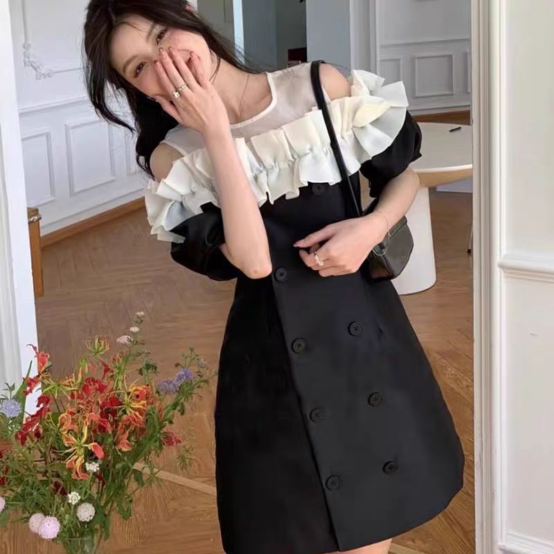 เดรสสั้นนำเข้า สไตล์เกาหลี