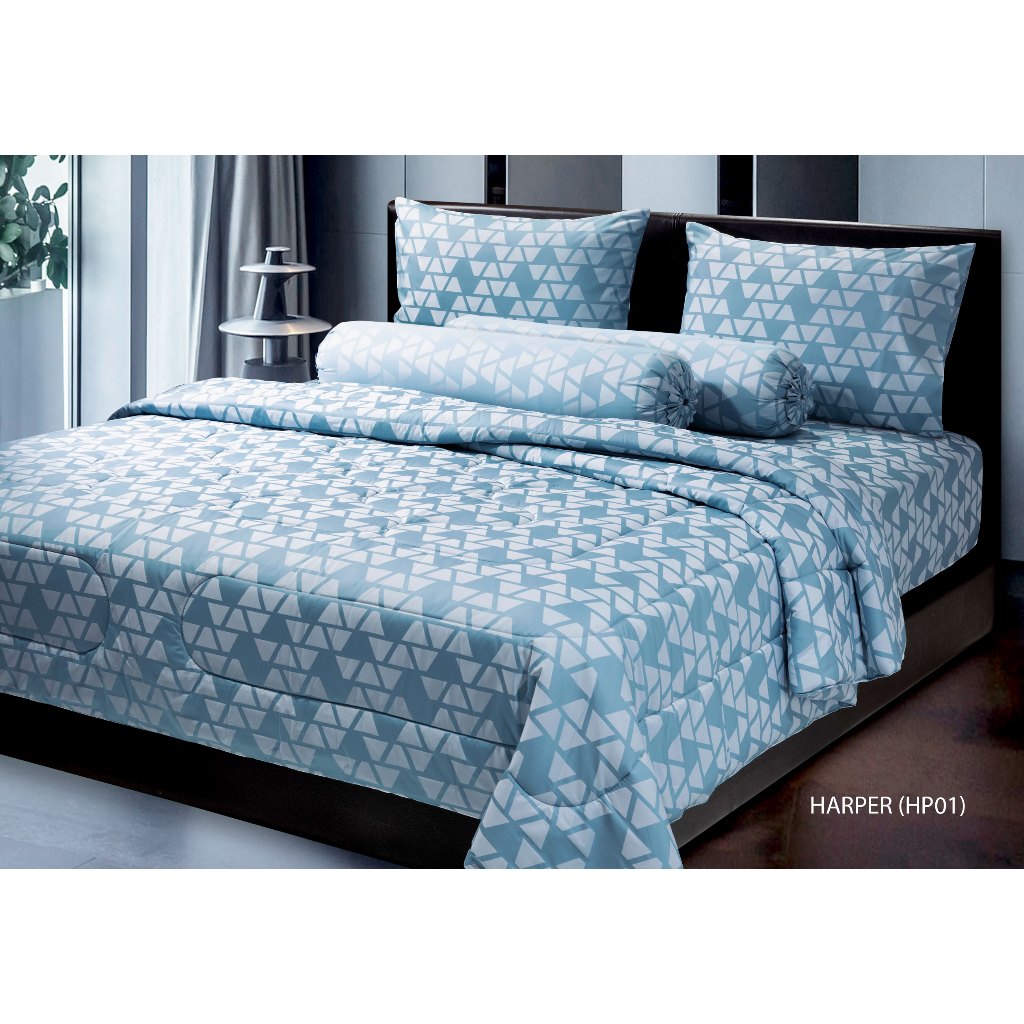 STEVENS ชุดเครื่องนอน ดีไซน์ HARPER รุ่น COTTON FRESH SATEEN ทอ JACQUARD 450 เส้นด้าย