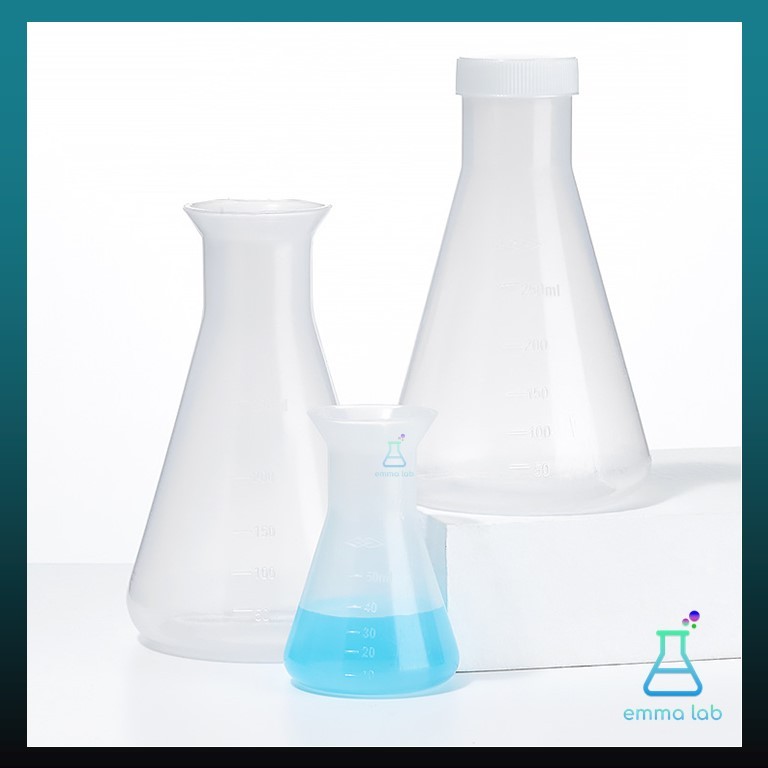 ขวดชมพู่ พลาสติก Plastic Erlenmeyer Flask with Scale อุปกรณ์วิทยาศาสตร์ - รูปที่ 7