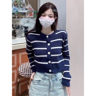 MYGIRLSHOP.THพร้อมส่งส่งเสื้อคลุม เสื้อกันหนาวลายทาง28099
