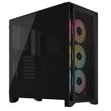 CASE CORSAIR 4000D AIRFLOW BLACK FINISH TEMPERED GLASS PANEL 3 x AF120 RGB ELITE : CC-9011240-WW