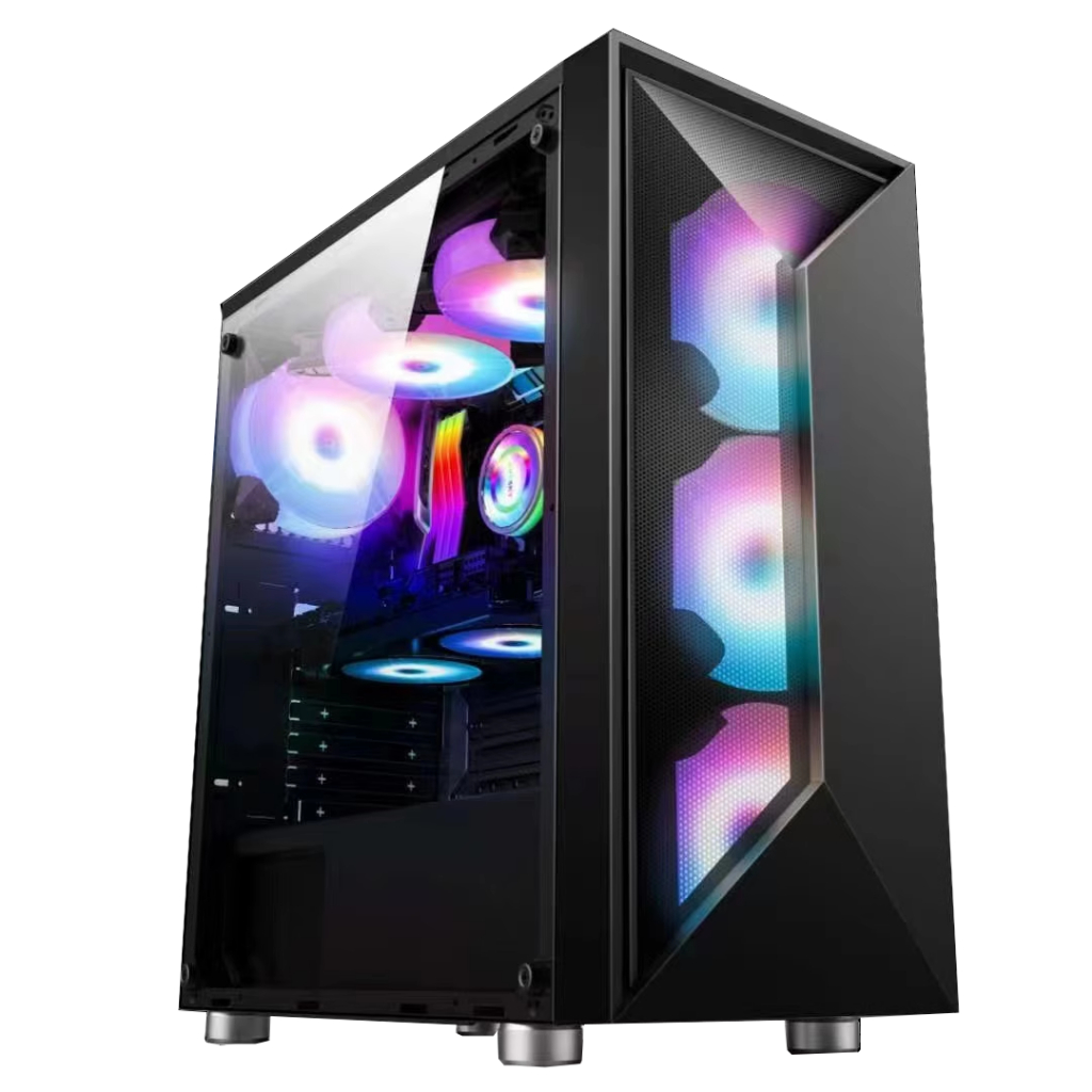 EVESKY X99 ราชาสองทาง X99 Dual CPU เคสคอมพิวเตอร์เดสก์ท็อปด้านข้างโปร่งใส E-ATX Gaming Esports เคส